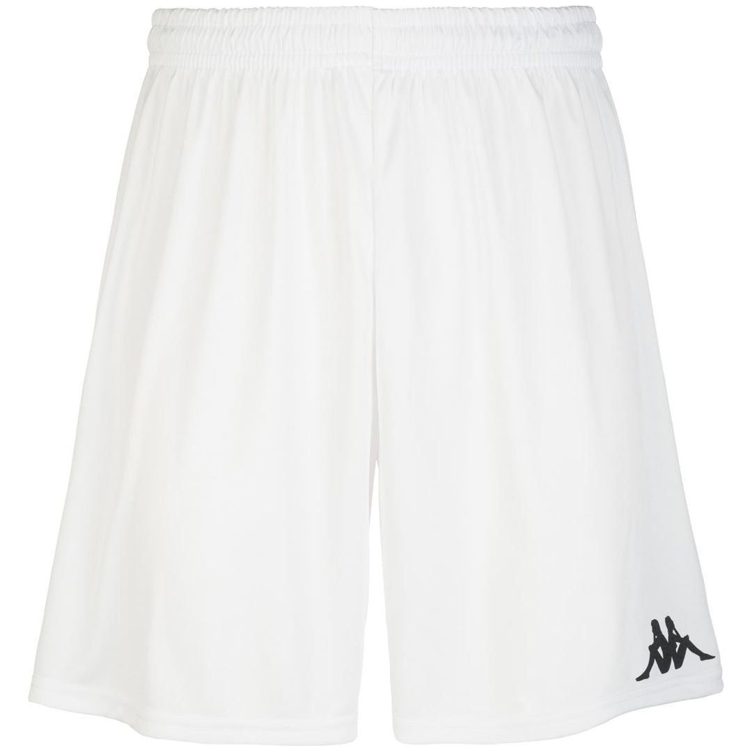 White Men's Regular Fit Soccer Training Shorts in Interlock Fabric 01