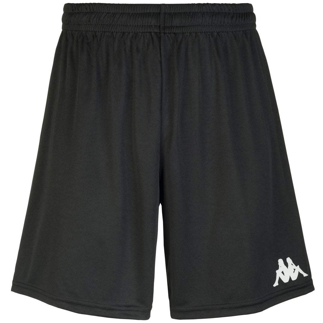 Black Men's Regular Fit Soccer Shorts in Interlock Fabric 01