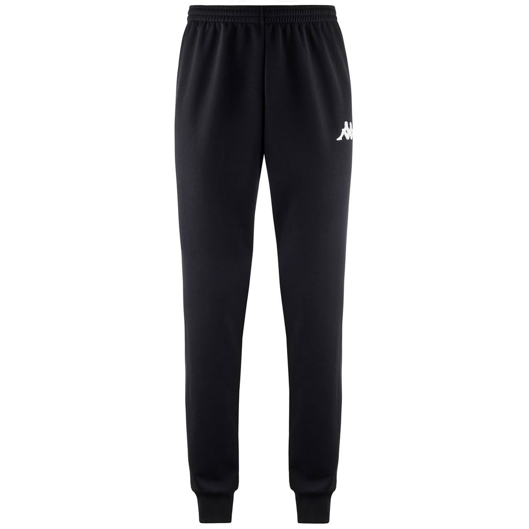 Black Men's Regular Fit Training Sport Trousers in Brushed Interlock Fabric 01