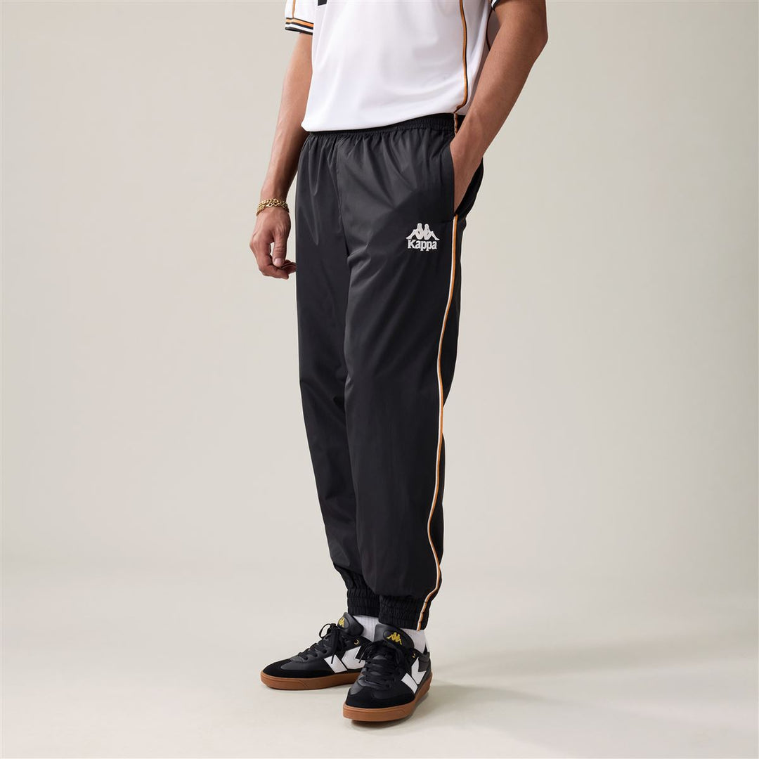Black and Orange Men's Comfort Fit Sport Trousers main