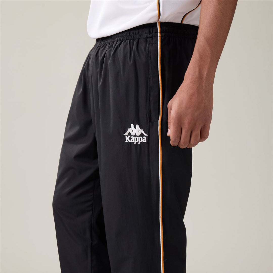 Black and Orange Men's Comfort Fit Sport Trousers main