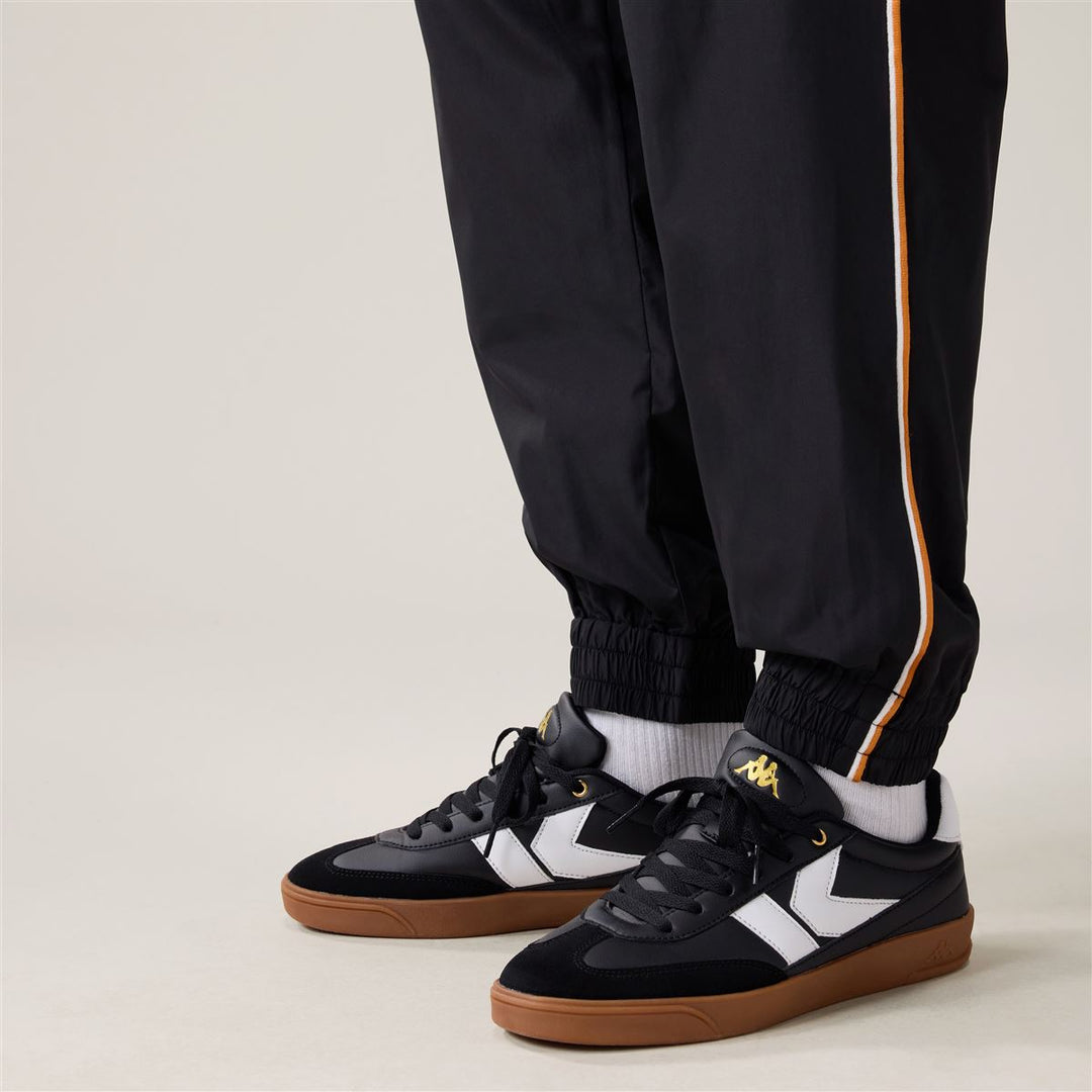 Black and Orange Men's Comfort Fit Sport Trousers main