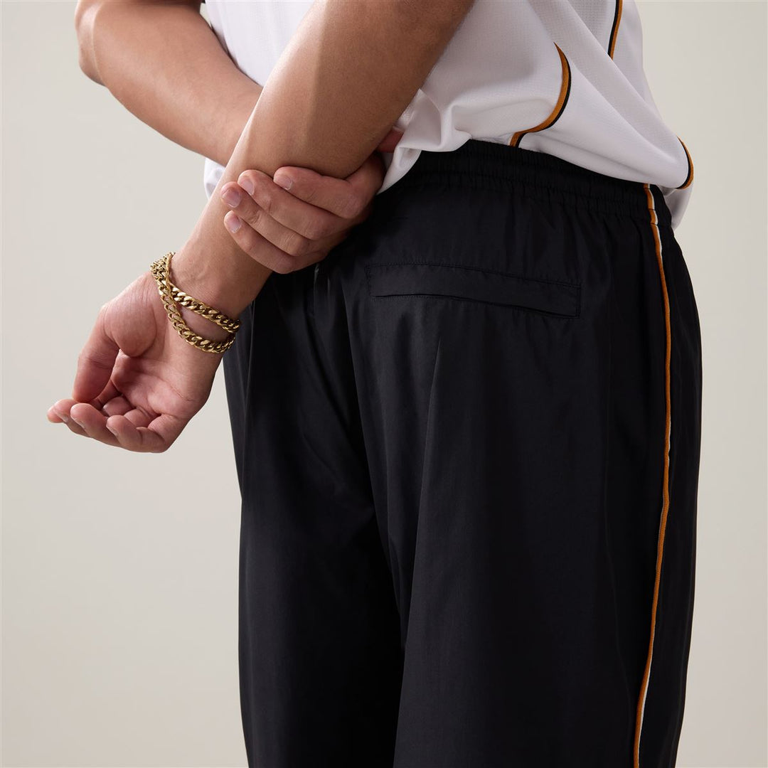Black and Orange Men's Comfort Fit Sport Trousers main