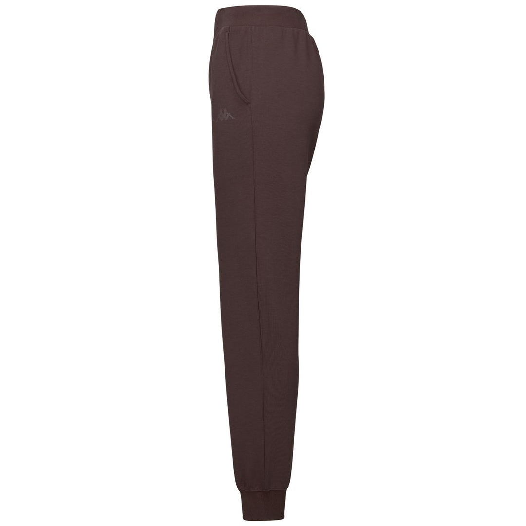 Pantalon de sport marron pour femme, coupe classique, avec poches latérales main
