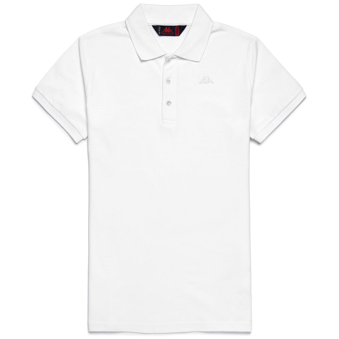 Polo informal elástico blanco para hombre 01