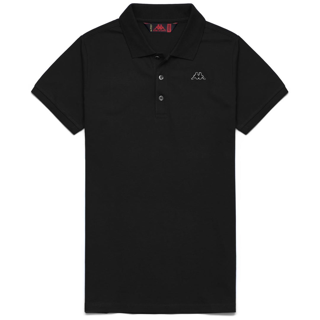 Polo casual da uomo nera elasticizzata main