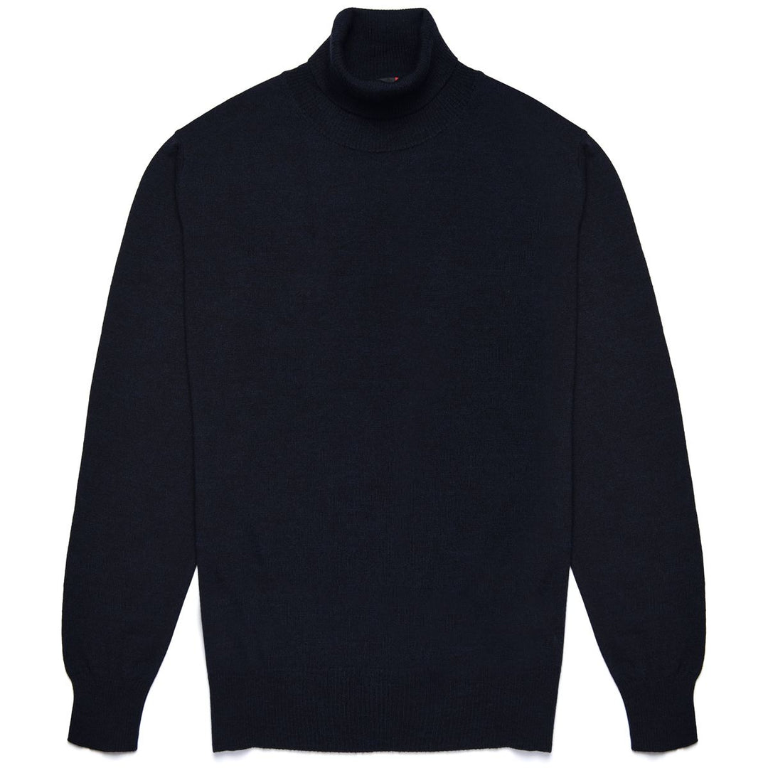 Blue Men's Slim Fit Casual Merino Turtle Neck Pullover 01