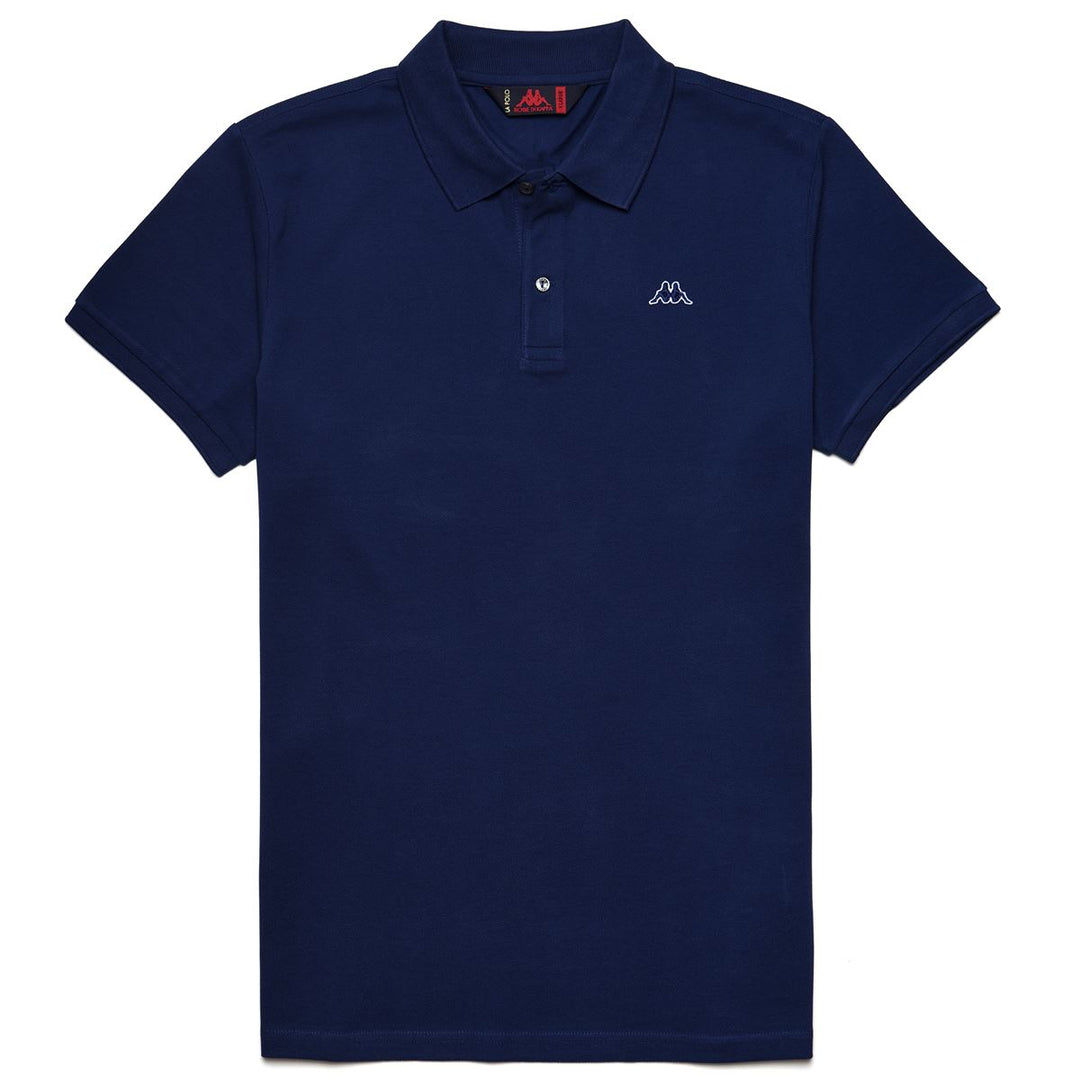 Polo da uomo blu slim fit in cotone, casual 01