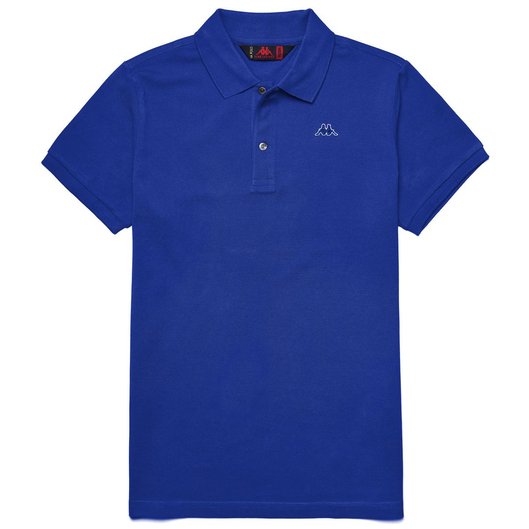Polo Classica in Cotone Blu Surf Slim Fit Uomo 01