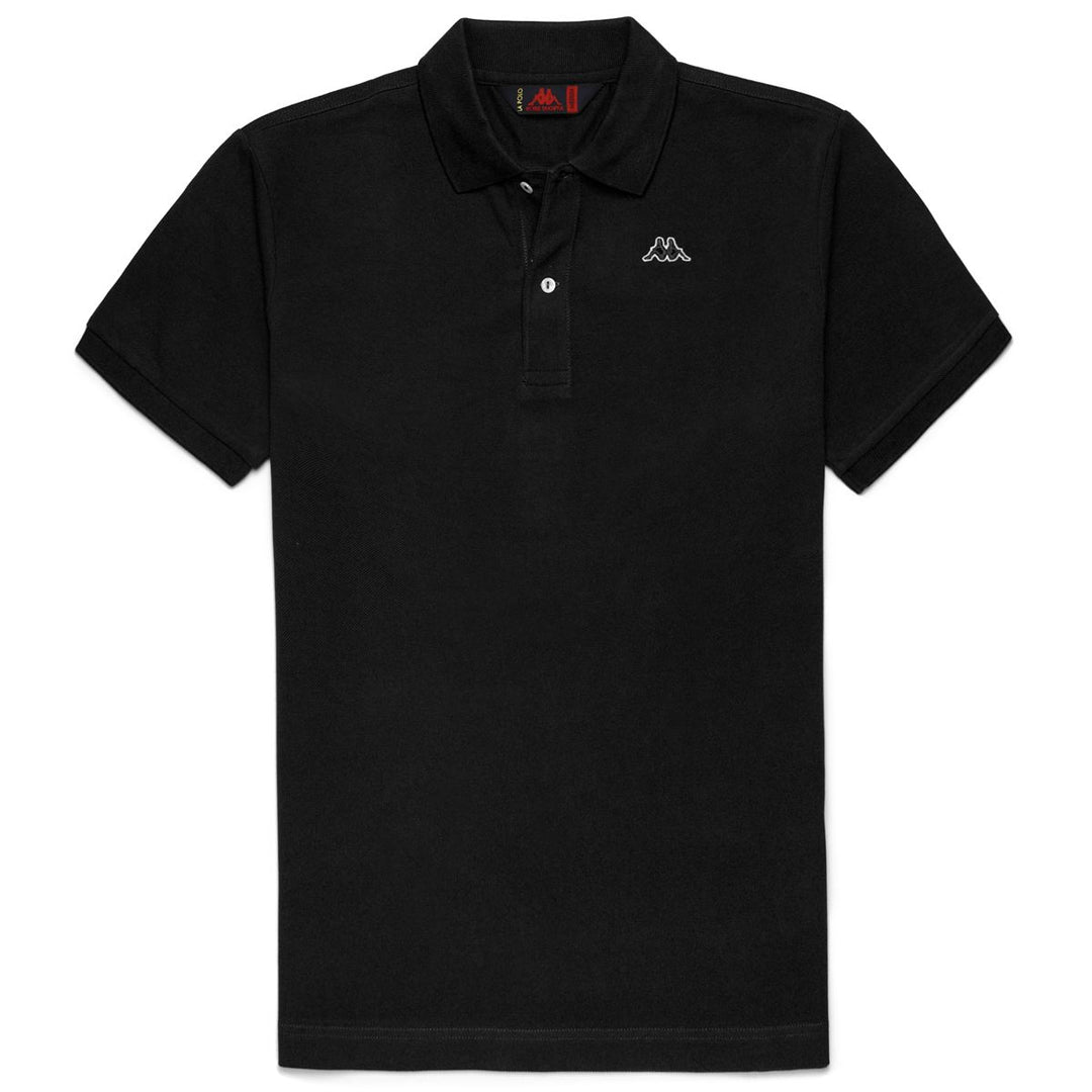 Polo Classica Cotone Nero Uomo con Maniche Corte 01