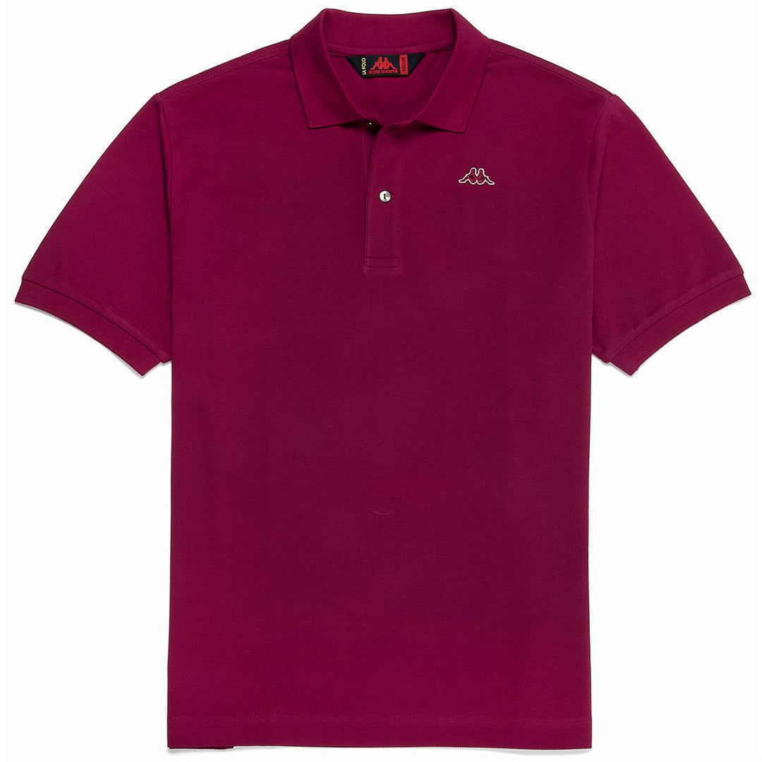 Polo clásico de algodón rojo frambuesa para hombre 01