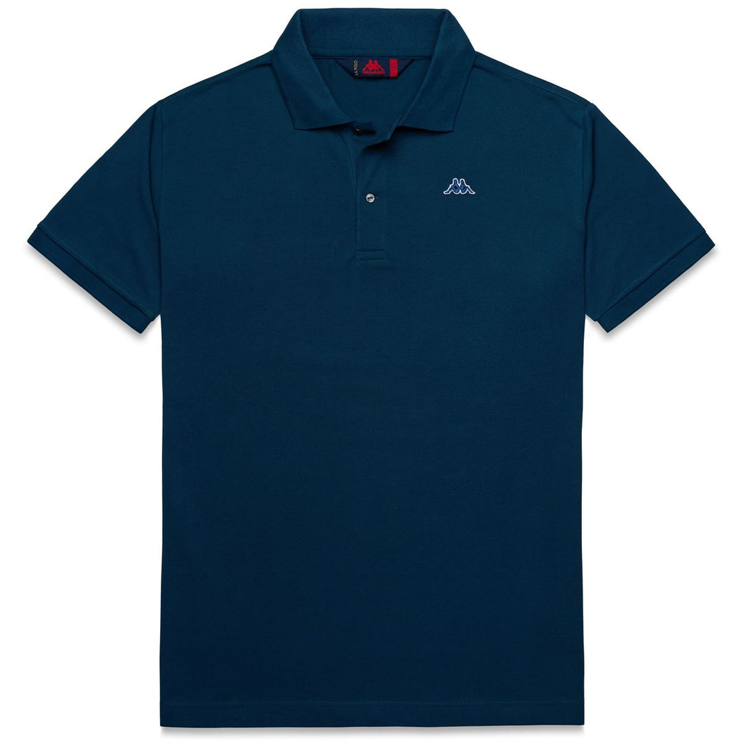 Polo Classica in Cotone Blu Majolica Uomo 01