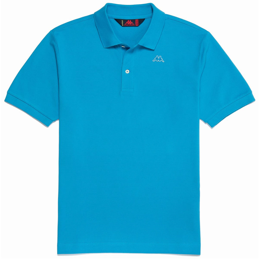 Azure Blue Men's Classic Cotton Polo Shirt 01