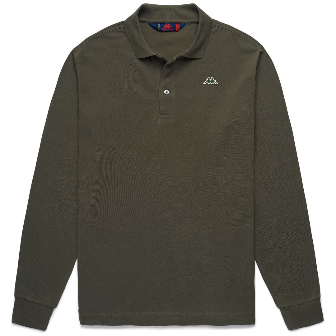 Men's Green Classic Fit Long Sleeve Cotton Polo Shirt 01