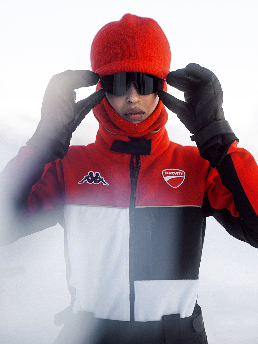 Black and Red Unisex Regular Fit Ski Jacket with Waterproof
