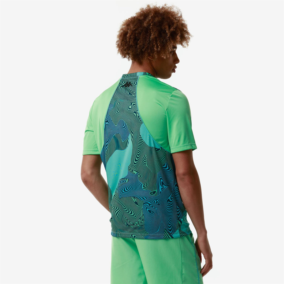 KOMBAT PADEL FIER - Active Jerseys - Shirt - Uomo - GREEN SPRING-GREEN AQUA-TURQUOISE LT-BLUE