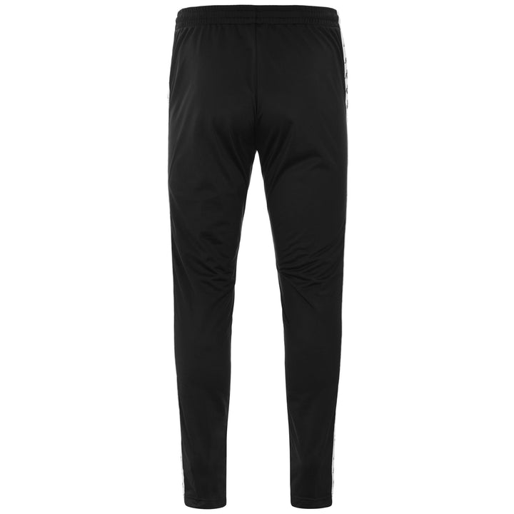 Pants Man 222 BANDA   ASTORIA SLIM Sport Trousers BLACK-WHITE Dressed Side (jpg Rgb)		