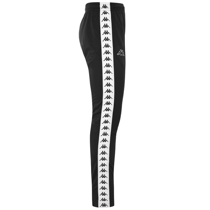 Pants Man 222 BANDA   ASTORIA SLIM Sport Trousers BLACK-WHITE Dressed Front (jpg Rgb)	