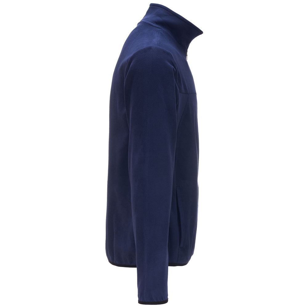 Fleece Man LOGO VAURION SLIM Jacket BLUE MARINE Dressed Front (jpg Rgb)	