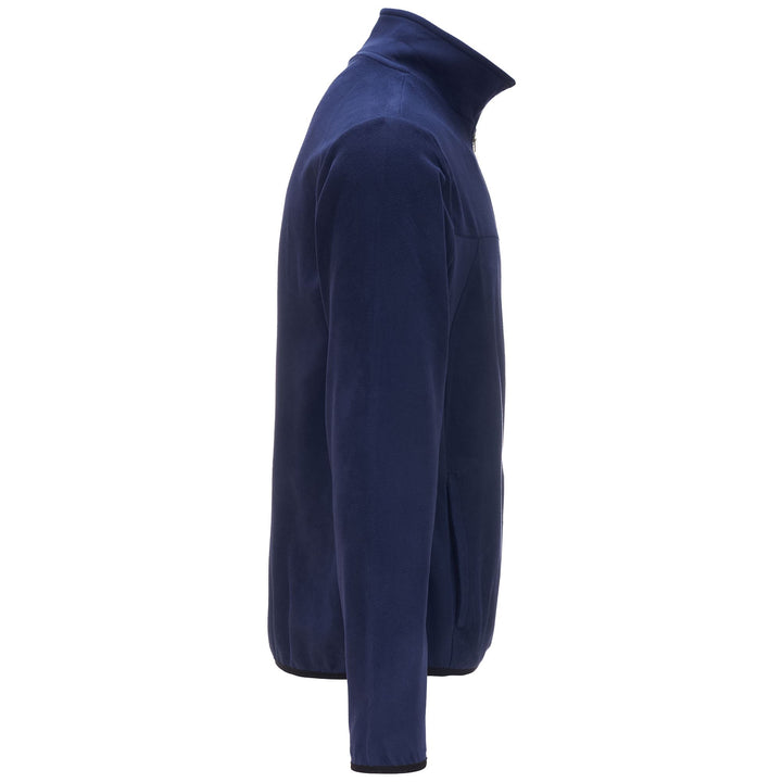 Fleece Man LOGO VAURION SLIM Jacket BLUE MARINE Dressed Front (jpg Rgb)	