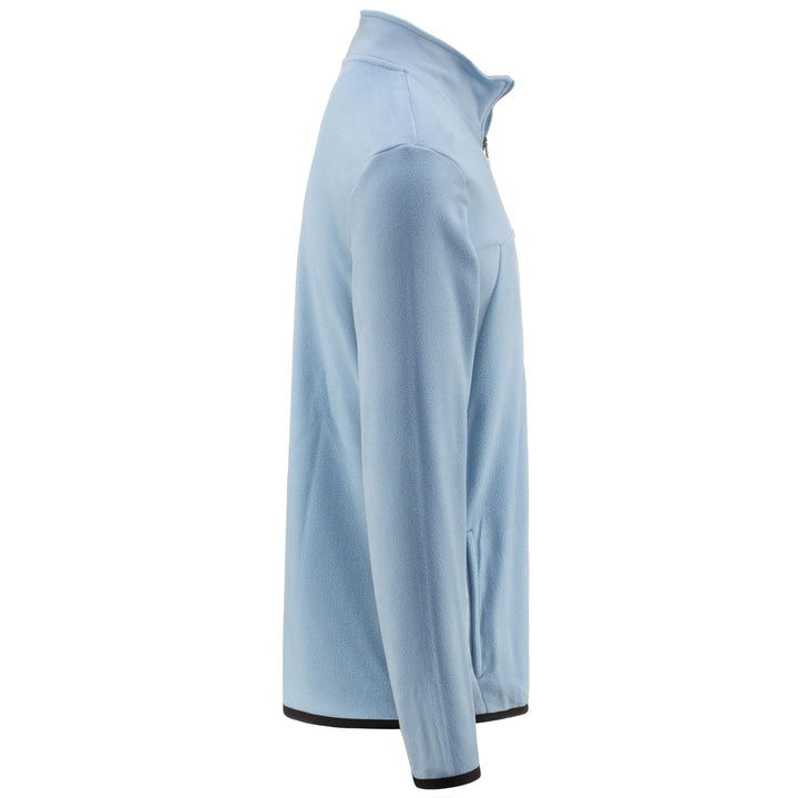 Fleece Man LOGO VAURION SLIM Jacket BLUE DUSK Dressed Front (jpg Rgb)	