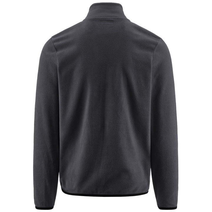 Fleece Man LOGO VAURION SLIM Jacket GREY DK Dressed Side (jpg Rgb)		