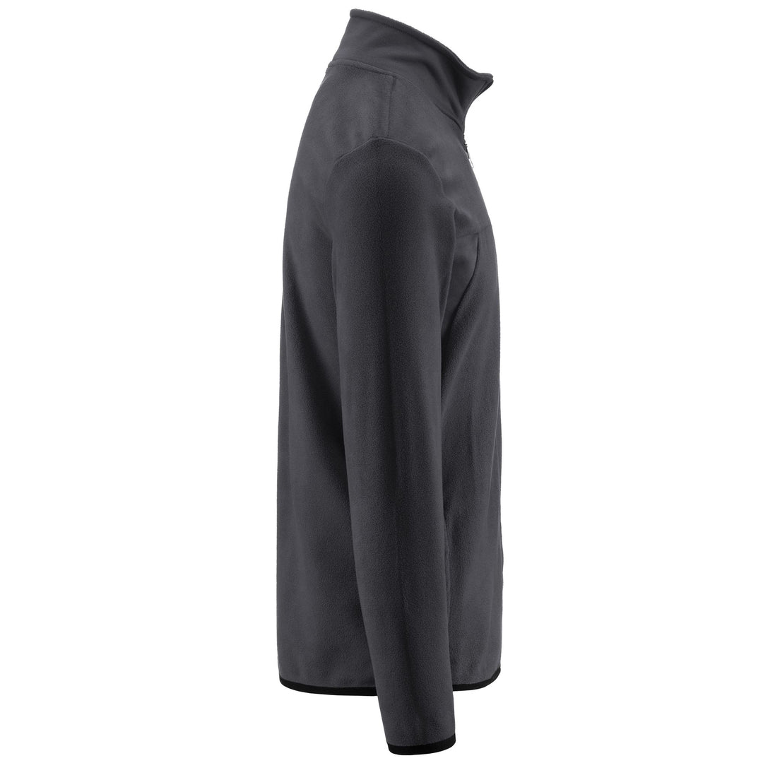 Fleece Man LOGO VAURION SLIM Jacket GREY DK Dressed Front (jpg Rgb)	