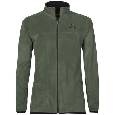 Fleece Man LOGO VAURION SLIM Jacket Green Thyme-Black | kappa Photo (jpg Rgb)			