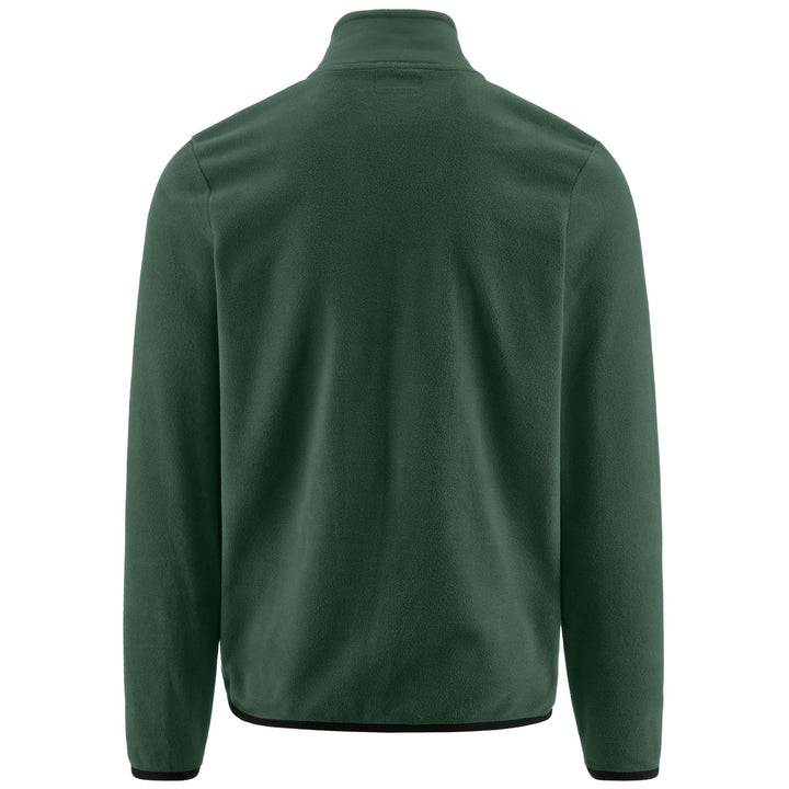 Fleece Man LOGO VAURION SLIM Jacket GREEN TOP Dressed Side (jpg Rgb)		