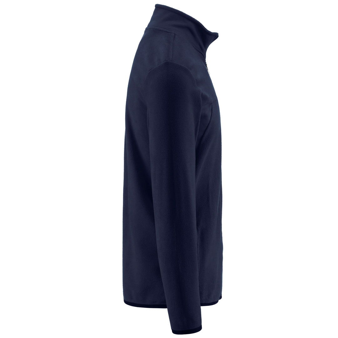 Fleece Man LOGO VAURION SLIM Jacket BLUE MARITIME Dressed Front (jpg Rgb)	