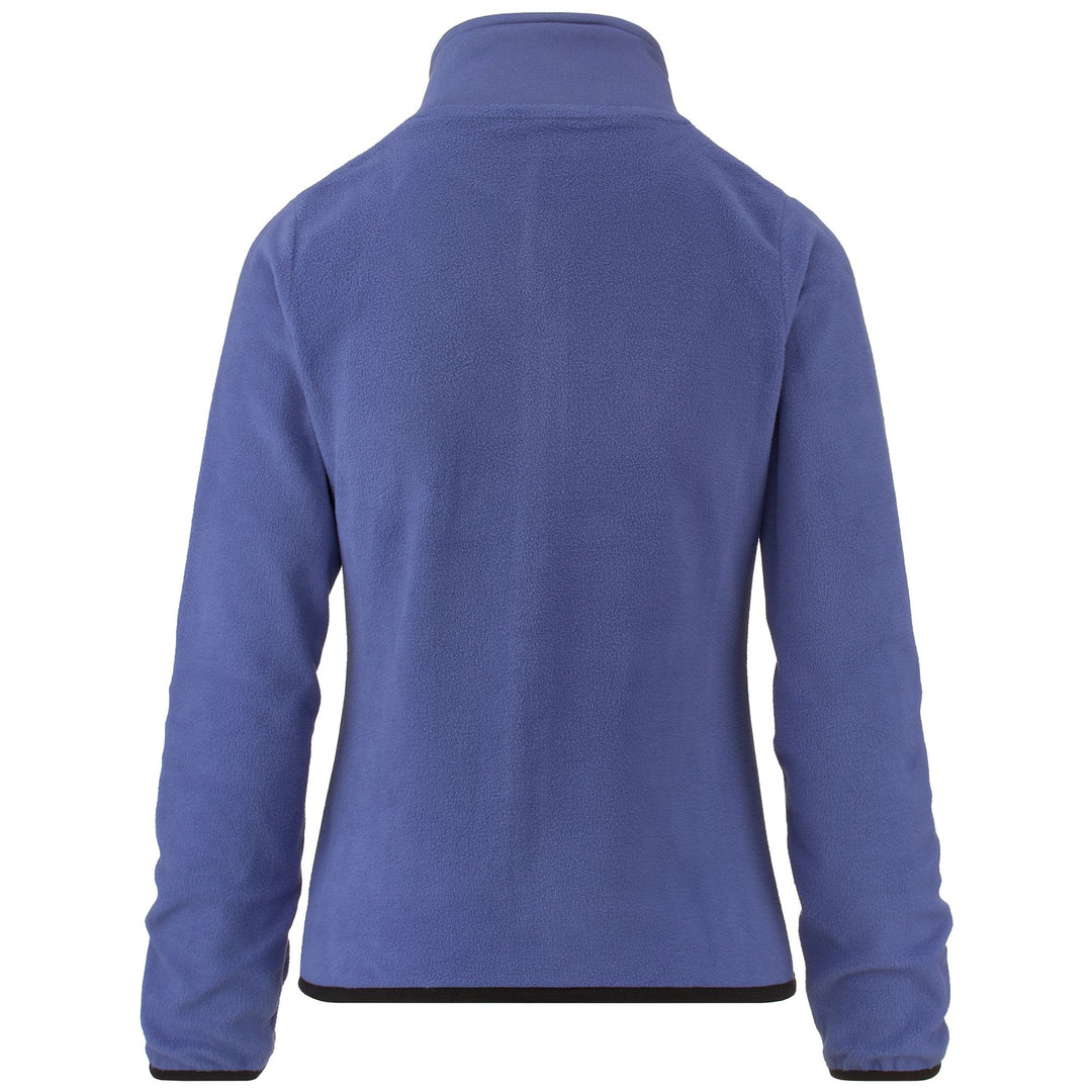 Fleece Woman LOGO VAVAUX SLIM Jacket BLUE Dressed Side (jpg Rgb)		