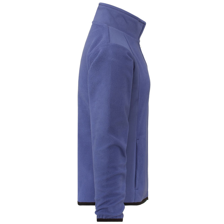 Fleece Woman LOGO VAVAUX SLIM Jacket BLUE Dressed Front (jpg Rgb)	