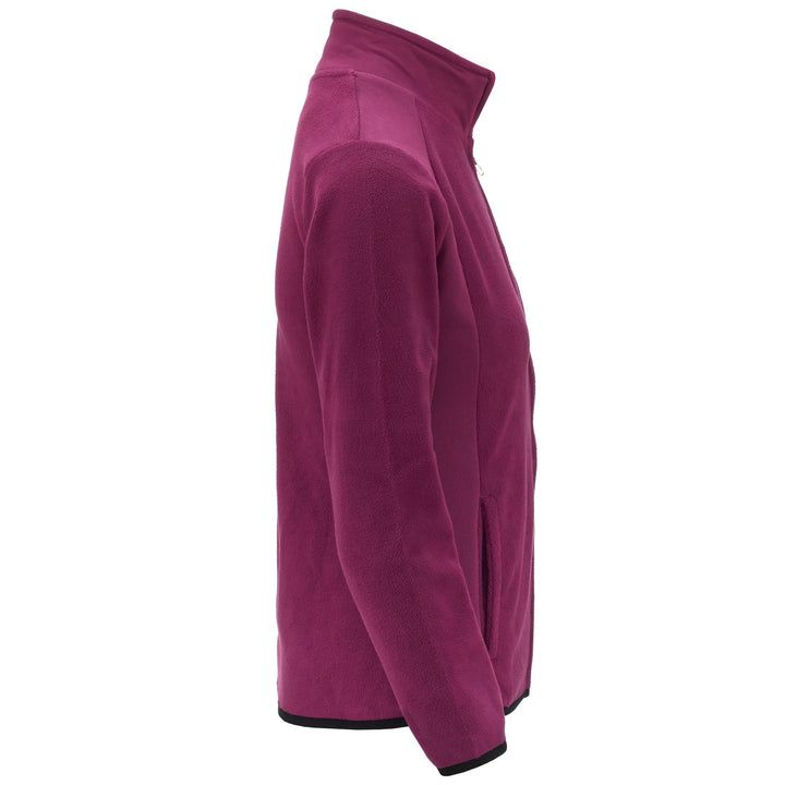 Fleece Woman LOGO VAVAUX SLIM Jacket VIOLET PLUM Dressed Front (jpg Rgb)	