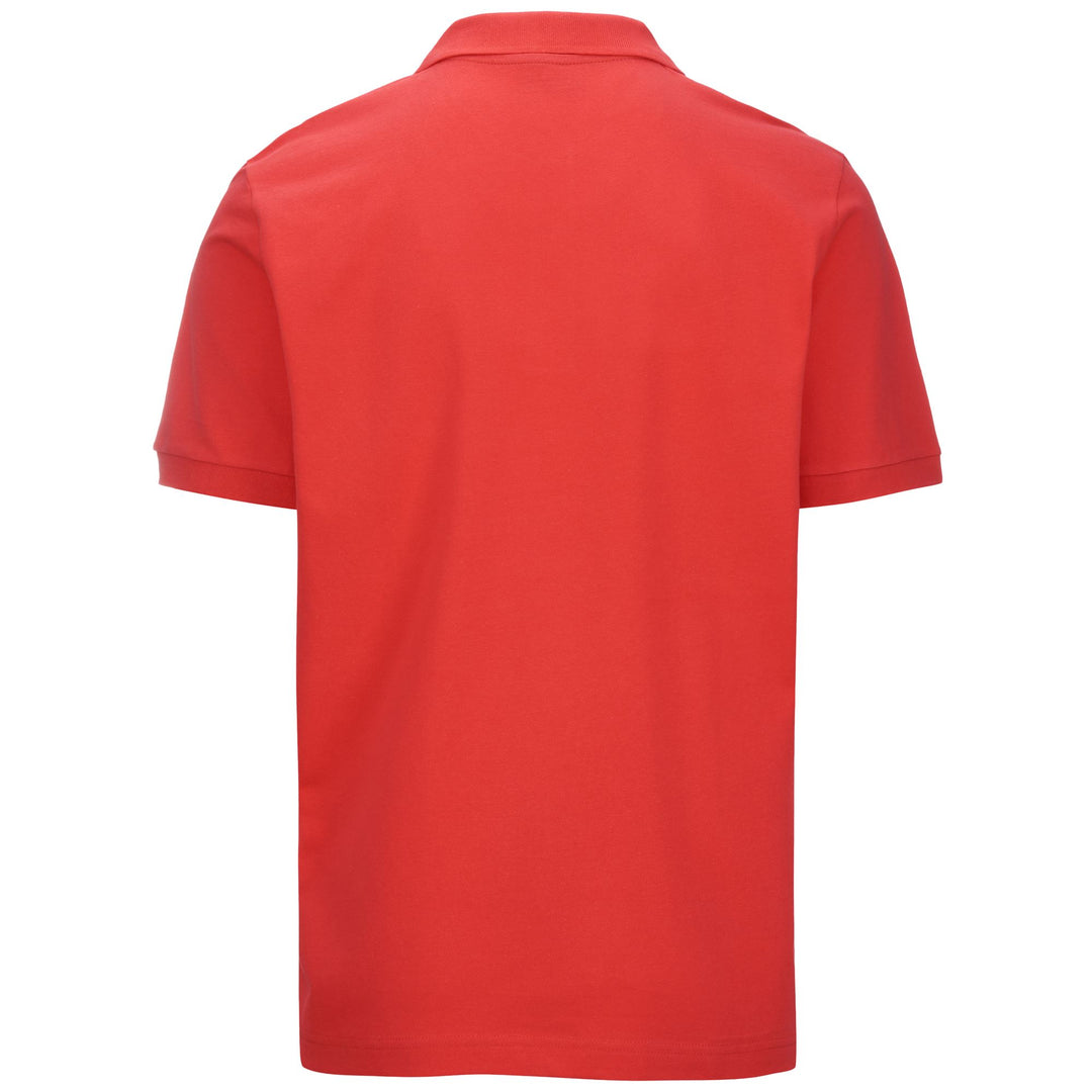 Polo Shirts Man LOGO  HOLIVER MSS Polo RED POPPY - BLUE NAVY Dressed Side (jpg Rgb)		