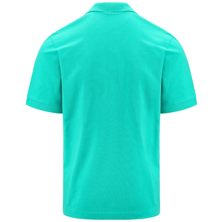 Polo Shirts Man LOGO  HOLIVER MSS Polo GREEN POOL - BLUE NAVY Dressed Side (jpg Rgb)		