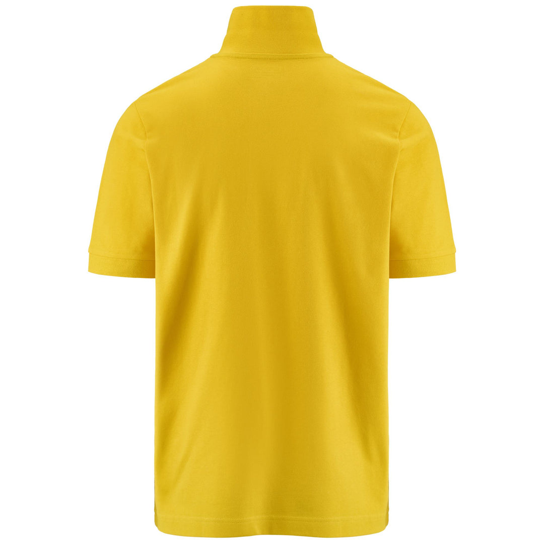Polo Shirts Man LOGO  HOLIVER MSS Polo YELLOW OLD - GREY CHARCOAL Dressed Side (jpg Rgb)		