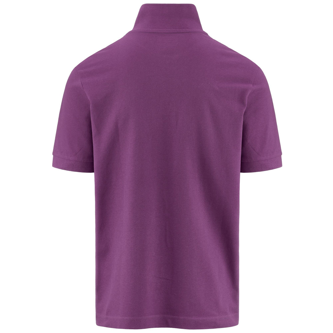 Polo Shirts Man LOGO  HOLIVER MSS Polo VIOLET REDDISH - GREY SHADOW Dressed Side (jpg Rgb)		