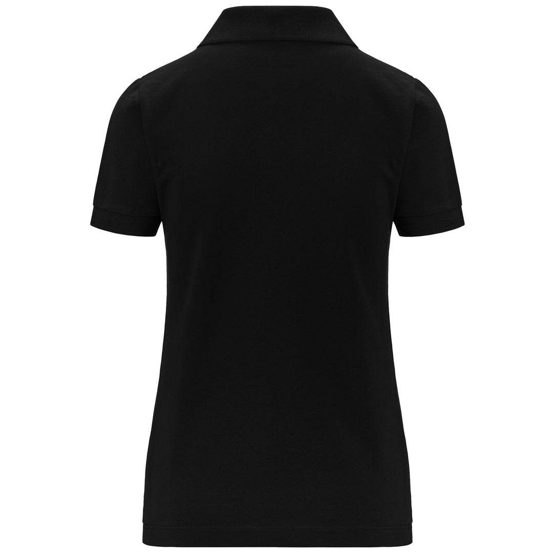 Polo Shirts Woman KAPPA4TRAINING POLO WSS SLIM Polo BLACK Dressed Side (jpg Rgb)		