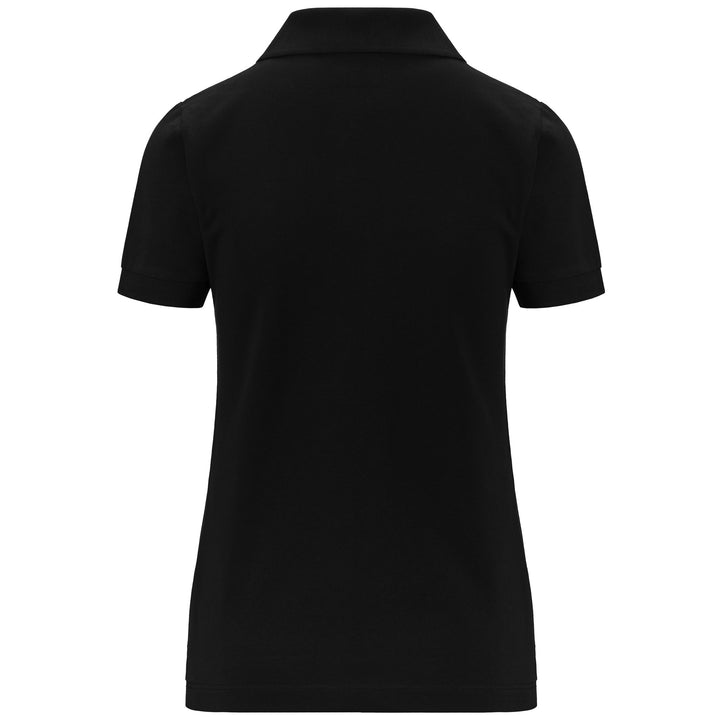 Polo Shirts Woman KAPPA4TRAINING POLO WSS SLIM Polo BLACK Dressed Side (jpg Rgb)		