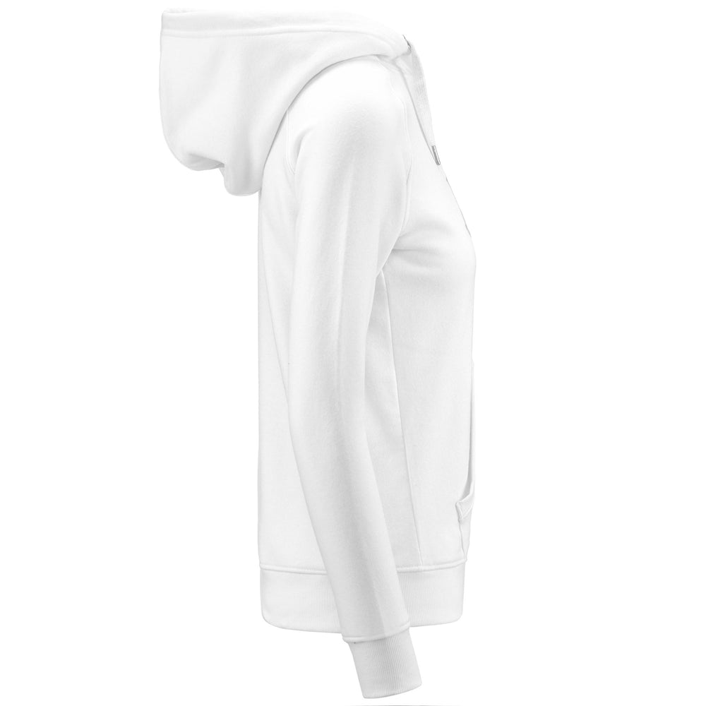 Fleece Woman LOGO ZELERIL SLIM Jumper WHITE-GREY Dressed Front (jpg Rgb)	