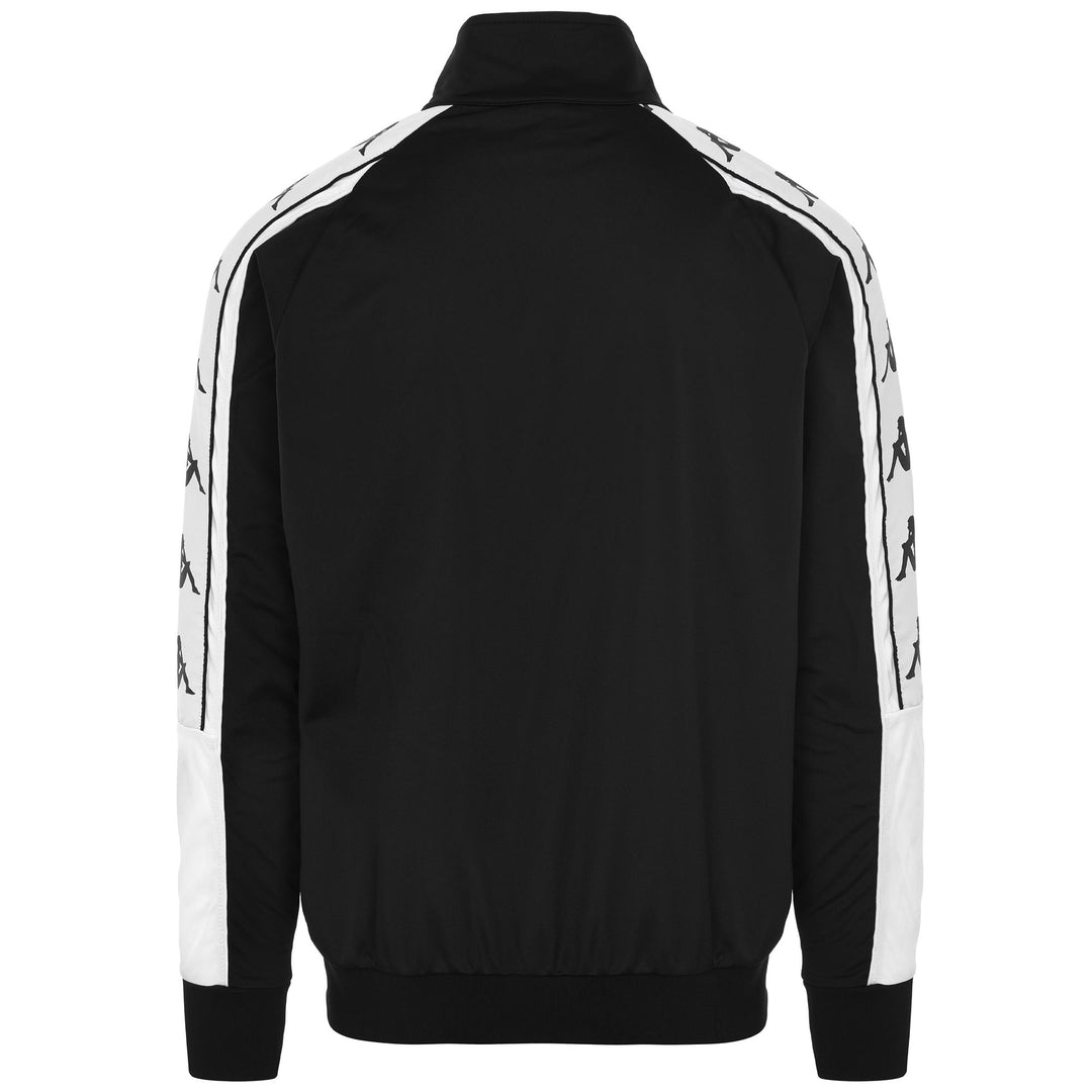 Fleece Man 222 BANDA 10 AHRAN Jacket BLACK-WHITE Dressed Side (jpg Rgb)		