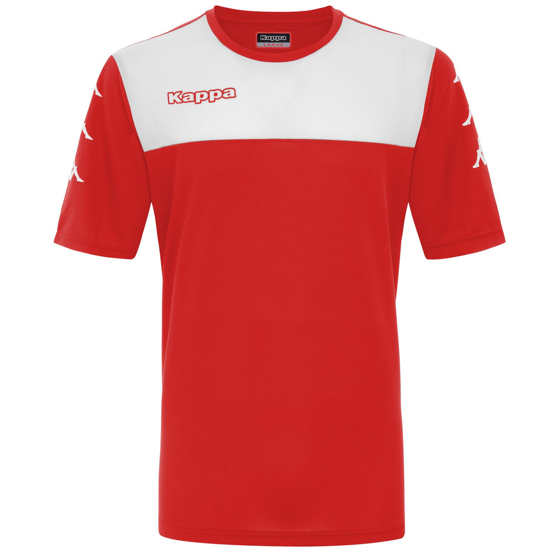 Active Jerseys Man KAPPA4SOCCER BONDER Shirt RED-WHITE Photo (jpg Rgb)			