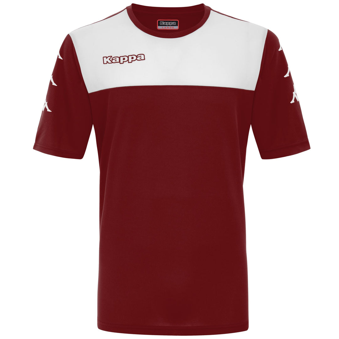 Active Jerseys Man KAPPA4SOCCER BONDER Shirt RED GRANATA-WHITE Photo (jpg Rgb)			