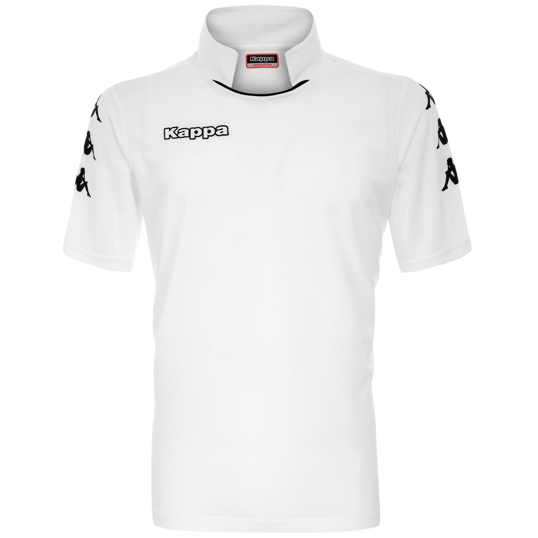 Active Jerseys Man KAPPA4SOCCER BONDORF Polo Shirt WHITE-BLACK Photo (jpg Rgb)			
