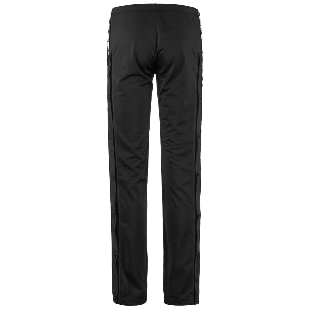 Pants Woman 222 BANDA WASTORIA SNAPS SLIM Sport Trousers BLACK - WHITE Dressed Side (jpg Rgb)		