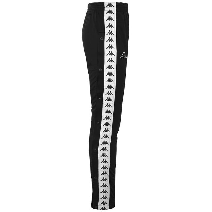 Pants Man 222 BANDA ASTORIA SNAPS SLIM Sport Trousers BLACK-WHITE Dressed Front (jpg Rgb)	