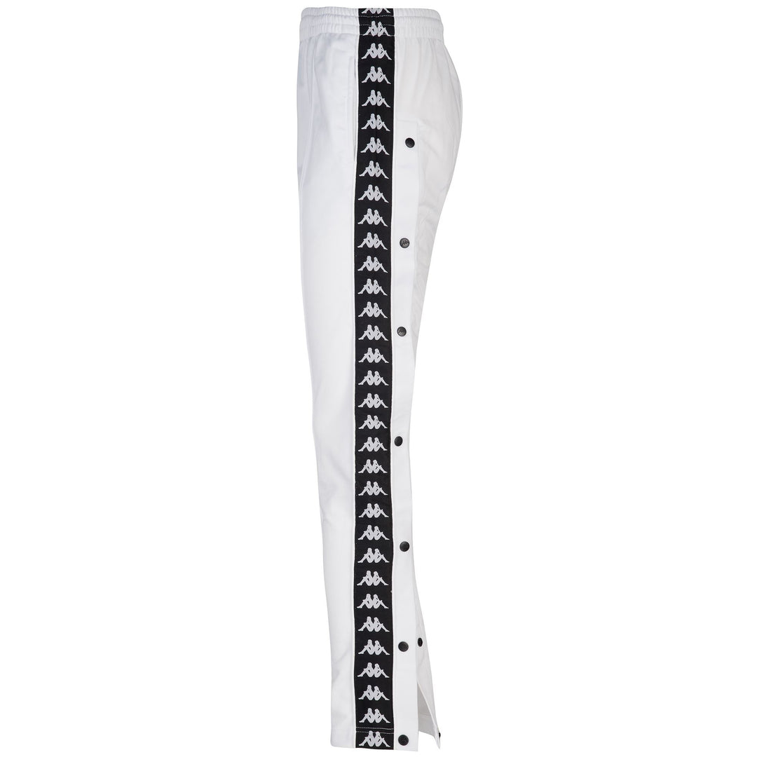 Pants Man 222 BANDA ASTORIA SNAPS SLIM Sport Trousers WHITE-BLACK Dressed Side (jpg Rgb)		