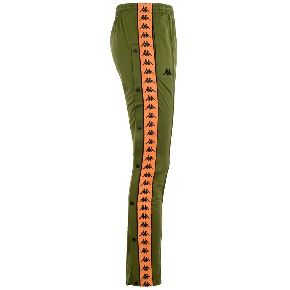 Pants Man 222 BANDA ASTORIA SNAPS SLIM Sport Trousers GREEN-ORANGE Dressed Front (jpg Rgb)	