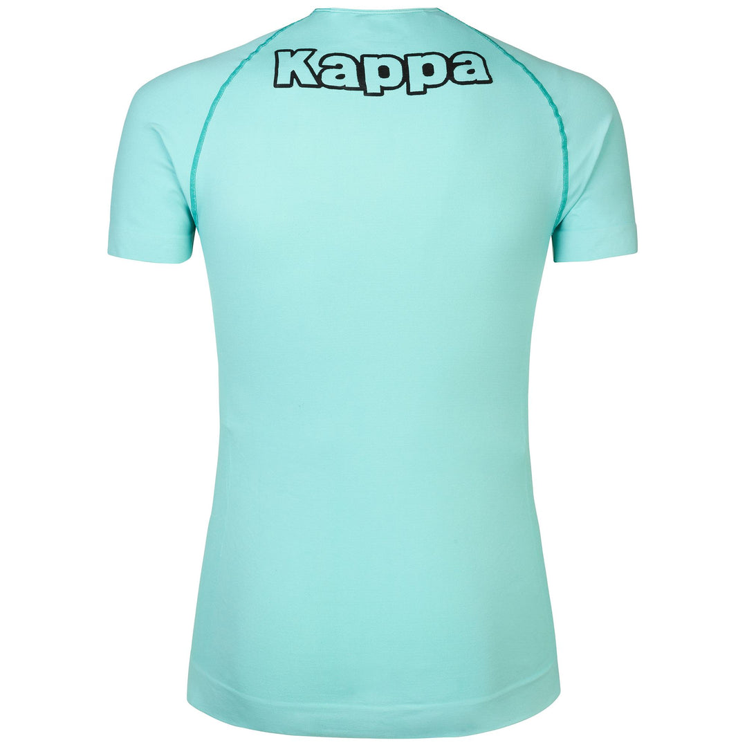 Skin T-ShirtsTop Unisex KAPPA4SKIN KOMBAT ZART 2 T-Shirt GREEN BLUE Dressed Front (jpg Rgb)	
