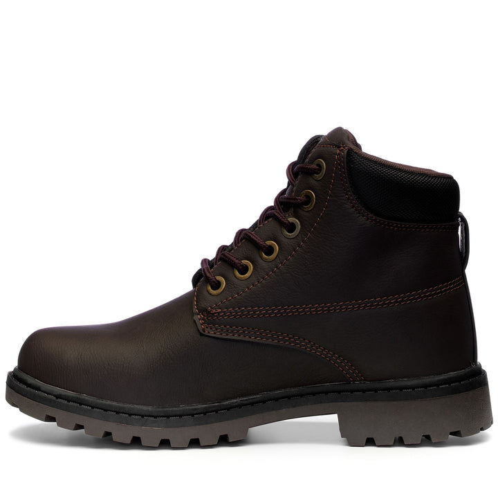 Ankle Boots Unisex LOGO TENNESEE 2 Laced BROWN DK Dressed Side (jpg Rgb)		